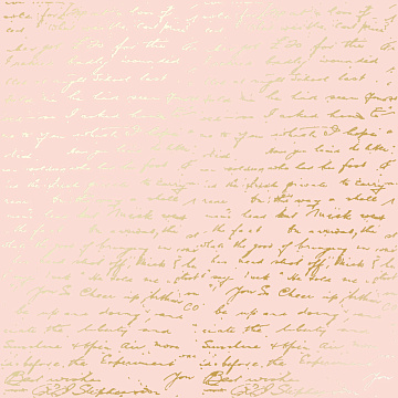 Einseitig bedruckter Papierbogen mit Goldfolienprägung, Muster "Goldener Text Pfirsich"