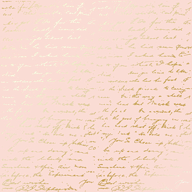 лист односторонней бумаги с фольгированием, дизайн golden text peach, 30,5см х 30,5см