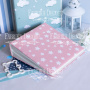 Blank album with a soft fabric cover Pink stars 20сm х 20сm - 1
