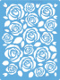 Bastelschablone 15x20cm "Roses Maxi Background" #192