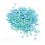 Sequins Stars, blue with green nacre,  #106 - 0
