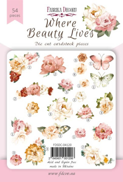 Set of die cuts Where beauty lives, 54 pcs - 2 Set of die cuts Where beauty lives, 54 pcs - 2