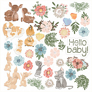 Лист с картинками для вырезания Baby&Mama 30,5х30,5 см