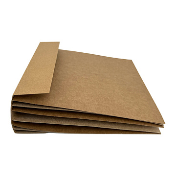 Blank album of kraft cardboard, 20cm x 20cm, 6 sheets