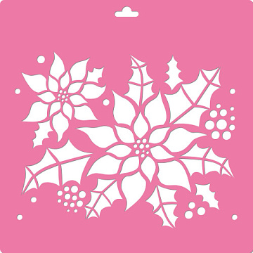 Stencil for decoration XL size (30*30cm), Holly #168
