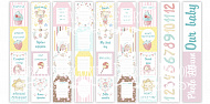 набор полос с картинками для декорирования sweet baby girl 5 шт 5х30,5 см