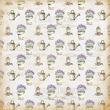 Sheet of double-sided paper for scrapbooking Lavender Provence #22-02 12"x12" - 2