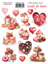 Set von Aufklebern, 14 Stück, Sweets for lovers, #381