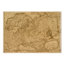 лист крафт бумаги с рисунком maps of the seas and continents #10, 42x29,7 см
