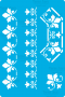 Трафарет многоразовый 15x20см Геральдические бордюры лилия #268