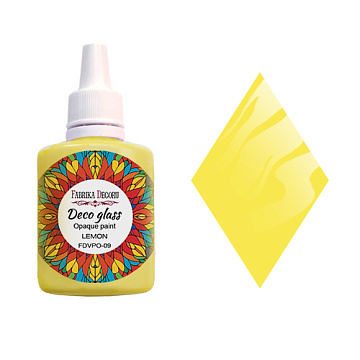 Деко Гласс Opak Farbe, Zitrone, 30ml