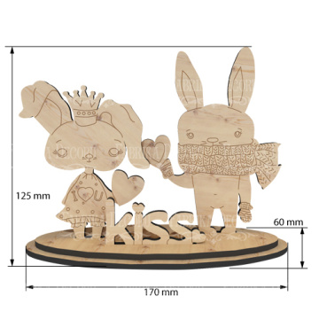 Blank for decoration #376 Bunnies in love #2 - 2 Blank for decoration #376 Bunnies in love #2 - 2