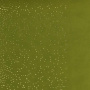 Stück PU-Leder mit Goldprägung, Muster Golden Mini Drops Avocado, 50cm x 25cm