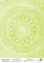Деко веллум (лист кальки с рисунком) Салатовая мандала, А3 (29,7см х 42см)