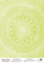 Deco vellum colored sheet Light green mandala, A3 (11,7" х 16,5")