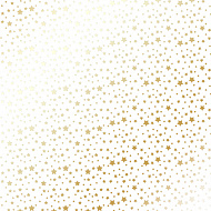 лист односторонней бумаги с фольгированием, дизайн golden stars white, 30,5см х 30,5см