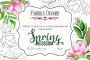 Zestaw pocztówek "Spring Blossom" do kolorowania atramentem akwarelowym RU