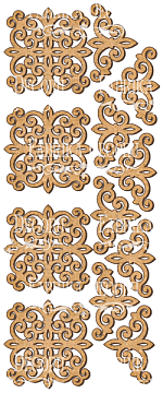 Set of MDF ornaments for decoration #100