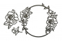 набор чипбордов розы в круге 15х15 см #342 