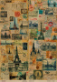 Kraft decoupage paper, 29,7x29,7 cm, "Paris, Paris", #0048