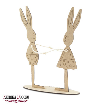 Blank for decoration "Bunnies in love" #123