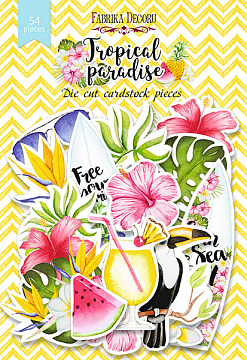 Set of die cuts Tropical paradise, 54 pcs