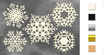 Chipboards set "Snowflakes 4" #039
