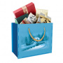 Bag shaped gift box with rope handles for presents, flowers, sweets, 300 х 250 х 150 mm, DIY kit #296 - 0