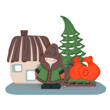 DIY wooden coloring set, desk composition "Christmas gifts", #033 - 2 DIY wooden coloring set, desk composition "Christmas gifts", #033 - 2