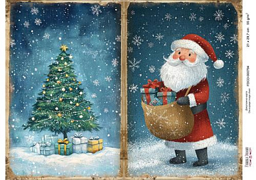 Decoupage card «Christmas Tale» #000794, 21cm x 29,7cm