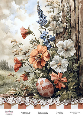 декупажная карта «весенние цветы-12» #000961, 21см x 29,7см фабрика декору