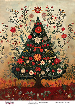 Decoupage card «Christmas Tale» #000755, 21cm x 29,7cm