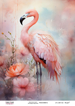 Decoupage card #0512, 21x29,7 cm