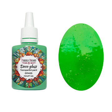 Deco Glass Farbe für transparenten Glasmalerei-Effekt, Gras, 30ml