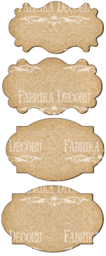 set of mdf ornaments for decoration #117 - 2