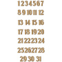Арабские Цифры простые, Набор деревянных чипбордов #175