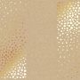 Arkusz papieru jednostronnego wytłaczanego złotą folią, wzór  Golden Maxi Drops, Kraft, 30,5x30,5cm 