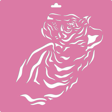 Stencil for decoration XL size (30*30cm), Tiger, #222