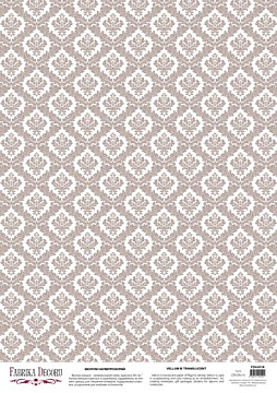 Deco vellum colored sheet Light burgundy damask, A3 (11,7" х 16,5")