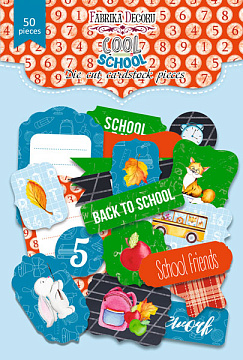 Set of die cuts Cool School, 50 pcs