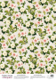 Деко веллум (лист кальки с рисунком) Rose garden, A3 (29,7см х 42см)