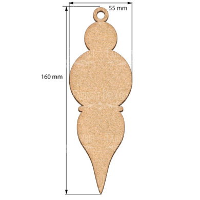 Blank for decoration New year tree toy 23, #454 - 2