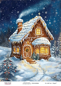 Decoupage card «Christmas Tale» #000824, 21cm x 29,7cm