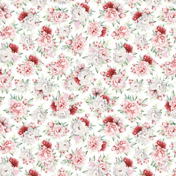 Sheet of double-sided paper for scrapbooking Peony garden #60-03 12"x12"