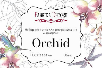 Set mit 8 Stück 10х15cm zum Ausmalen mit Marker Orchid EN