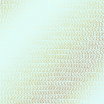 Sheet of single-sided paper with gold foil embossing, pattern Golden Loops Mint, 12"x12" 