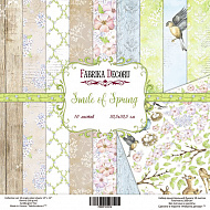 набор двусторонней бумаги для скрапбукинга smile of spring 30,5x30,5 см, 10 листов
