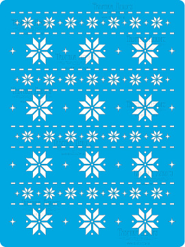 Stencil for crafts 15x20cm "Christmas pattern" #175