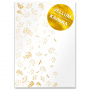 Gold foil vellum sheet, pattern "Golden Dill А4 8"x12"