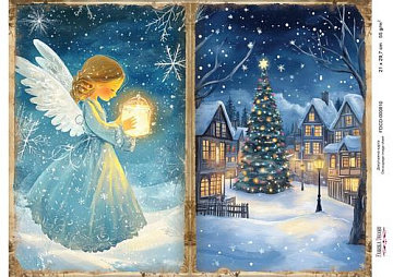 Decoupage card «Christmas Tale» #000810, 21cm x 29,7cm